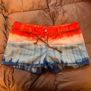 lei tie-dye low rise american shorts juniors 13